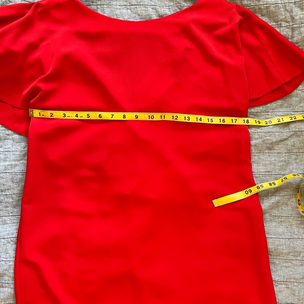 Zara Basic Mini Red Dress Size: Medium - image 6